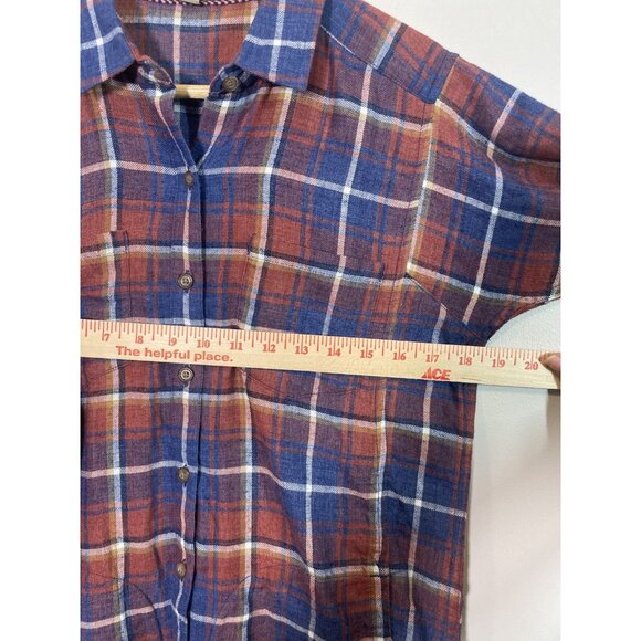 Toad & CO Cairn LS Shirt Size S Plaid Button Up Casual Fall Long Sleeve Collared - Picture 7 of 11
